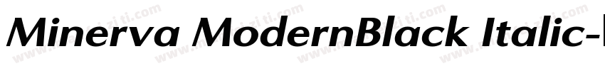 Minerva ModernBlack Italic字体转换